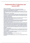 Fundamental Hesi V2 Questions And Answers 2025