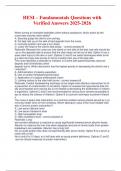 HESI &ndash; Fundamentals Questions with Verified Answers 2025-2026