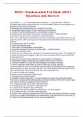 HESI - Fundamentals Test Bank &lpar;2025&rpar; Questions and Answers