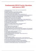 Fundamentals HESI Practice Questions and Answers 2025