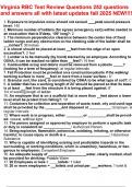 Virginia RBC Test Review Questions 252 questions and answers all with latest updates fall 2025 NEW&excl;&excl;&excl;&excl;