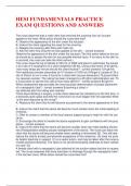 HESI FUNDAMENTALS PRACTICE EXAM QUESTIONS AND ANSWERS