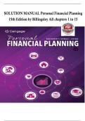 Test Bank - Personal Financial Planning ED&period;15 by Randy Billingsley&comma; Lawrence J&period; Gitman & Michael D&period; Joehnk- Complete Elaborated and Latest Test Bank&period; ALL Chapters&lpar;1-15&rpar; included - Updated for 2025