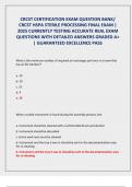 CRCST CERTIFICATION EXAM QUESTION BANK&sol;  CRCST HSPA STERILE PROCESSING FINAL EXAM &vert;  2025 CURRENTLY TESTING ACCURATE REAL EXAM  QUESTIONS WITH DETAILED ANSWERS GRADED A&plus;  &vert; GUARANTEED EXCELLENCE PASS 