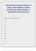 NIH STROKE SCALE GROUP PATIENT 1-6  EXAM &vert; 2025 CURRENTLY TESTING  ACCURATE REAL EXAM GRADED A&plus; &vert;  GUARANTEED EXCELLENCE PASS 