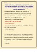 ATI CMS MENTAL HEALTH EXAM TEST LATEST 2025 ACTUAL EXAM  WITH COMPLETE QUESTIONS AND CORRECT DETAILED ANSWERS  &lpar;100&percnt; VERIFIED ANSWERS&rpar; &vert;ALREADY GRADED A&plus;&vert; &vert;&vert;PROFESSOR  VERIFIED&vert;&vert; &vert;&vert;BRANDNEW&excl;&excl;&excl;&vert;&vert;