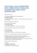 CNA Chapter 3 Exam&period;QUESTIONS WITH COMPLETE SOLTIONS&period;100&percnt; GUARANTEED PASS&period;LATEST UPDATED 2025