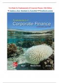 Test Bank for Fundamentals of Corporate Finance&comma; 13th Edition by Ross&comma; Westerfield&comma; and Jordan