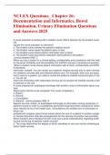 NCLEX Questions&lowbar; Chapter 26&colon; Documentation and Informatics&comma; Bowel Elimination&comma; Urinary Elimination Questions and Answers 2025