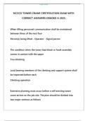 NCCCO TOWER CRANE CERTIFICATION EXAM WITH  CORRECT ANSWERS GRADED A 2025 