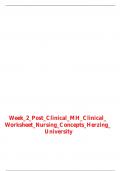 Clinical Mental Health Nursing Concepts Worksheet 2025&sol;2026&colon; A Practical Guide for Patient Care