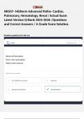 NR507- Midterm Advanced Patho- Cardiac&comma; Pulmonary&comma; Hematology&comma; Renal &sol; Actual Exam Latest Version Q-Bank 2025-2026 &sol;Questions and Correct Answers &sol; A Grade Score Solution&period;