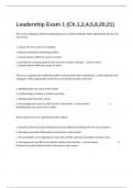  Leadership Exam 1 &lpar;Ch&period;1&comma;2&comma;4&comma;5&comma;8&comma;20&comma;21&rpar; Complete questions And Answers Verified Correct Guaranteed Success&period;