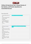 Written Driving Permit Test 1 &lpar;Guam&rpar; Review of Key Quizzes&comma; and Practice Questions for Guaranteed Success  