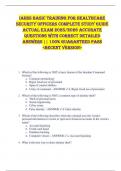 IAHSS BASIC TRAINING FOR HEALTHCARE  SECURITY OFFICERS COMPLETE STUDY GUIDE  ACTUAL EXAM 2025&sol;2026 ACCURATE  QUESTIONS WITH CORRECT DETAILED  ANSWERS &vert;&vert; 100&percnt; GUARANTEED PASS   <RECENT VERSION> 