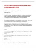 CA HA Dispensing written With 43 Questions and answers 100&percnt; PASS