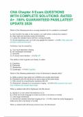 CNA Chapter 5 Exam&period;QUESTIONS WITH COMPLETE SOLUTIONS &period;RATED A&plus; &period;100&percnt; GUARANTEED PASS&comma;LATEST UPDATE 2025