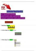 GROUND OPERATION FINAL EXAM QUESTIONS WITH COMPLETE ANSWERS