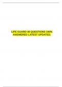   LIFE GUARD 40 QUESTIONS 100&percnt; ANSWERED LATEST UPDATED&period; &emsp;