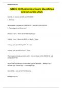 INBDE Orthodontics Exam Questions and Answers 2025