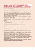 HUSH COMPLETE EXAM SET WITH QUESTIONS AND CORRECT ANSWERS