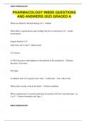PHARMACOLOGY INBDE QUESTIONS AND ANSWERS 2025 GRADED A