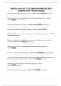 MEDICAL ASSISTANT CERTIFICATE &lpar;MAC&rpar; PRACTICE TEST 2 QUESTIONS AND VERIFIED