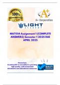 MAT1514 Assignment 1 &lpar;COMPLETE ANSWERS&rpar; Semester 1 2025 DUE APRIL  2025&semi; 100&percnt; trusted&comma; comprehensive and complete reliable solution with clear explanation&period;