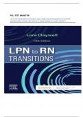 FULL TEST BANK FOR  LPN TO RN TRANSITIONS 5TH EDITION BY LORA CLAYWELL ISBN&colon;978-0323697972 ALL CHAPTERS COVERED COMPLETE GUIDE 100&percnt; VERIFIED A&plus; GRADE ASSURED&excl;&excl;&excl;&excl;&excl;&excl;&excl; LATEST UPDATE&excl;&excl;&excl;&excl;