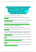 ATI CONCEPT BASED ASSESSMENT&comma; ASSESSMENT LEVEL 1 ONLINE PRACTICE A LATEST 2025 EXAM QUESTIONS AND ANSWERS 100&percnt; SOLVED
