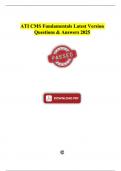 ATI CMS Fundamentals &vert;&vert; Latest Version Questions & Answers 2025