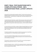 ENCP FINAL TEST&period;QUESTIONS WITH COMPLETE SOLUTIONS &period;RATED A&plus;&period;100&percnt;GUARANTEED PASS