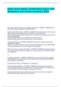 Sales force Admin Certification Exam with Questions and Correct Answers 2025&period;