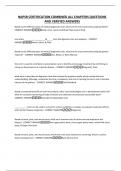 NAPSR CERTIFICATION COMBINED ALL CHAPTERS QUESTIONS AND VERIFIED ANSWERS