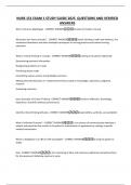 NURS 151 EXAM 1 STUDY GUIDE 2025 QUESTIONS AND VERIFIED ANSWERS