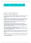 Principles of Real Estate 2 Exam with Questions and Correct Answers 2025&period;
