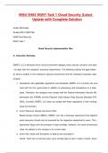 WGU D485 DGN1 Task 1 Cloud Security &vert;Latest Update with Complete Solution