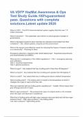 VA VDFP HazMat Awareness & Ops Test Study Guide&period;100&percnt;guaranteed pass &period;Questions with complete solutions&period;Latest update 2025