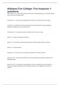 Alabama Fire College&colon; Fire Inspector 1 questions and answers 