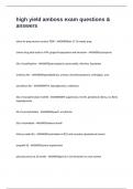 high yield amboss exam questions & answers