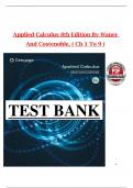 Finite Mathematics and Applied Calculus 8th Edition by Stefan Steven TEST BANK All 1-16 Chapters Covered &comma;Latest Edition