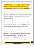 TED 300&colon; Epic Training Build 2024&sol;2025  Exam Questions and Corresponding  Answers with Surety of 100&percnt; Pass Mark