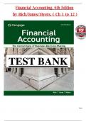 Complete Test Bank for Financial Accounting 6th Edition by Rich&comma; Jones & Myers&comma; All 1-12  Chapters Covered &comma;Latest Edition