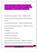 UCLA ANTHRO 1 FINAL QUESTIONS&vert;  WITH ALREADY SOLVED CORRECTLY  ANSWERS&excl;&excl; &vert; ASSURED SUCCESS