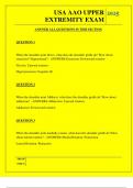  USA AAO UPPER EXTREMITY EXAM QUESTIONS AND ANSWERS 2025