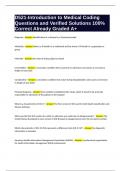 D521-Introduction to Medical Coding Questions and Verified Solutions 100&percnt; Correct Already Graded A&plus;