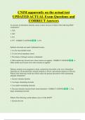 CNIM apparently on the actual test  UPDATED ACTUAL Exam Questions and  CORRECT Answers 