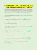 CNIM Practice Exam 1 UPDATED ACTUAL  Exam Questions and CORRECT Answers 