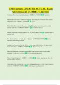 CNIM review UPDATED ACTUAL  Exam  Questions and CORRECT Answers 
