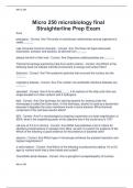 Micro 250 microbiology final Straighterline Prep Exam 